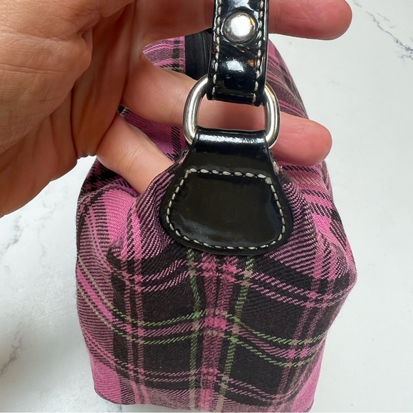 Coach Wool Plaid Handbag in Pink 100% Wool - Picture 9 of 16